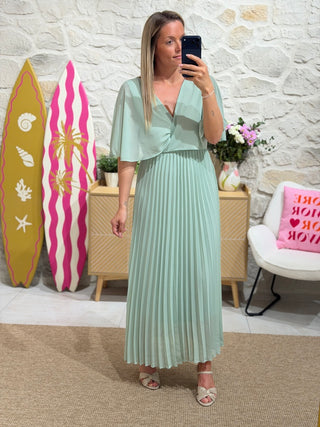 Robe GILBERT - Vert d'eau (Made in Italie)