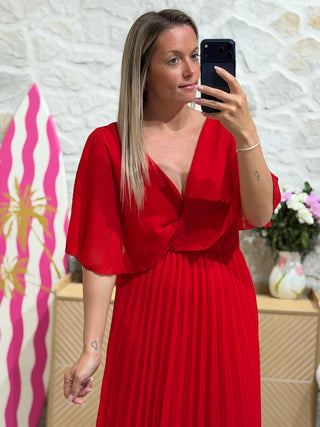 Robe GILBERT - Rouge (Made in Italie)