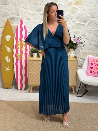 Robe GILBERT - Bleue canard (Made in Italie)