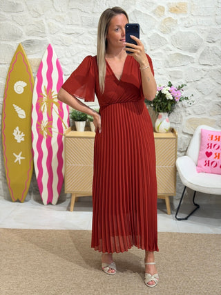Robe MINNIE - Brique (Made in Italie)