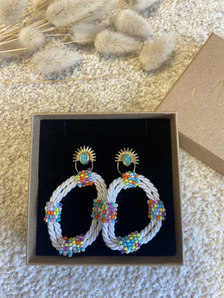 Boucles d'oreilles N*168 Multicolore Acier inoxydable