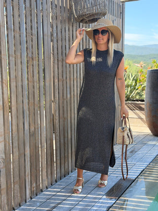 Robe DANIELA - NOIRE (Made in Italie)