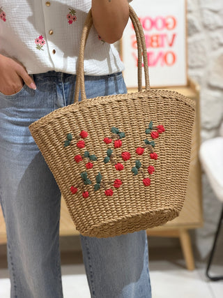 Sac en paille - CERISE