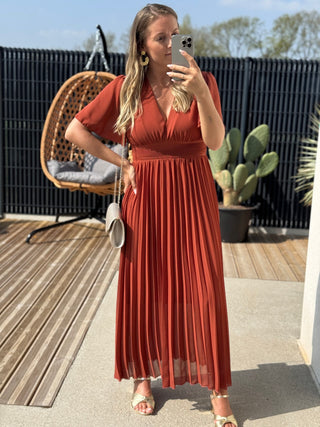 Robe QUEEN Brique ( Made in Italie )