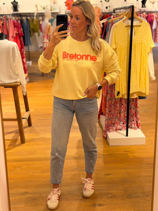 Sweat création BREIZH - Jaune (Made in Italie)