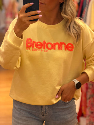 Sweat création BREIZH - Jaune (Made in Italie)