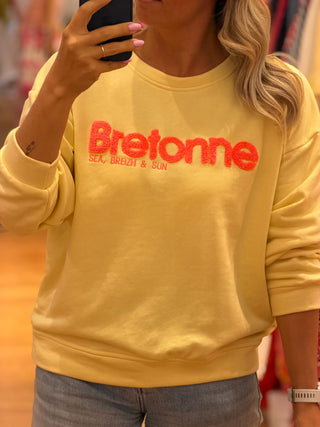 Sweat création BREIZH - Jaune (Made in Italie)