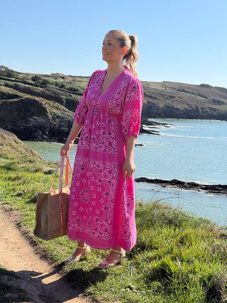 Robe BANDANA - Fuchsia (Made in Italie)
