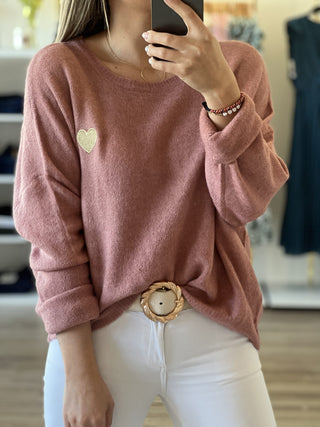 Pull ZELDA Vieux rose