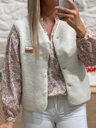 Gilet sans manches - ÉLIE - Crème