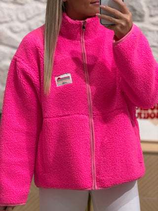 Veste polaire OLYMPE - Rose fluo (Made in Italie)