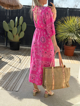 Robe BANDANA - Fuchsia (Made in Italie)