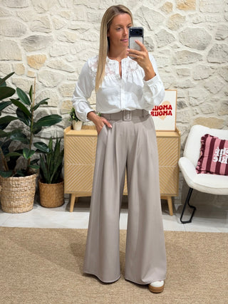 Pantalon POSEIDON - TAUPE (Made in Italie)