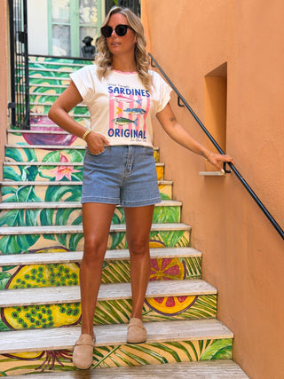 T-shirt SARDINES - ROSE (Made in Italie)