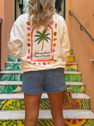 Sweat COQUILLAGES - BLANC (Made in Italie)