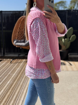 Chemise gaze de coton - GORGINA - ROSE BÉBÉ (Made in Italie)