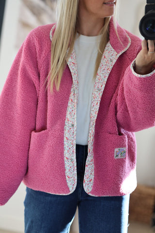 Veste réversible LIBERTY - Rose/fleurs