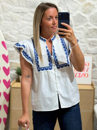 Blouse MYKONOS - Bleu