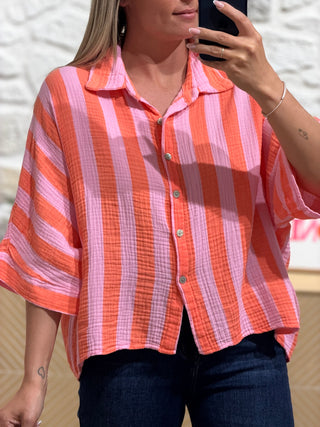 Chemise MAYA - Orange (Made in Italie)