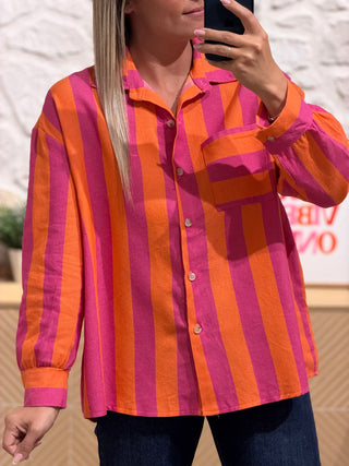 Surchemise BADRI - Orange/rose