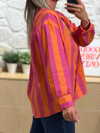 Surchemise BADRI - Orange/rose