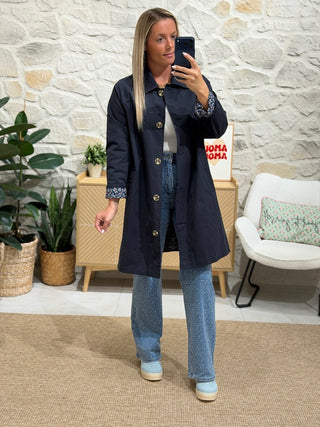 Trench long VIVIANE - Marine
