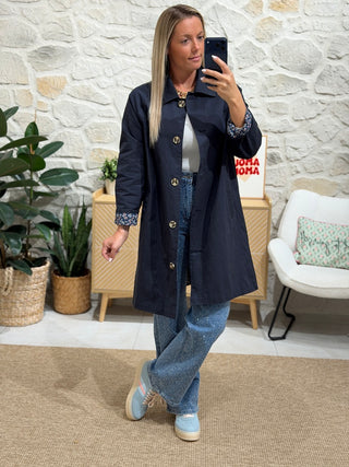 Trench long VIVIANE - Marine