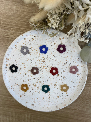 Pendentif pour boucles d'oreilles - Petites fleurs pailletés