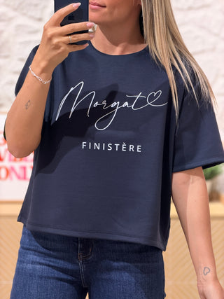 T-shirt MORGAT - Marine (Made in Italie)