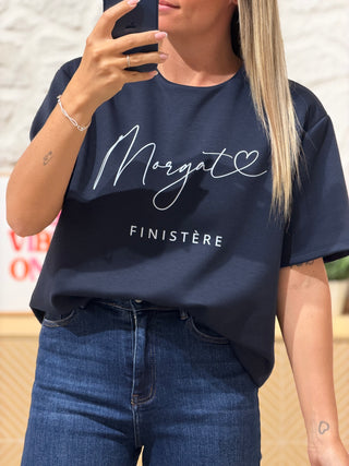 T-shirt MORGAT - Marine (Made in Italie)