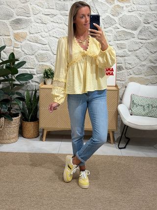 Blouse DALILA - Jaune pastel