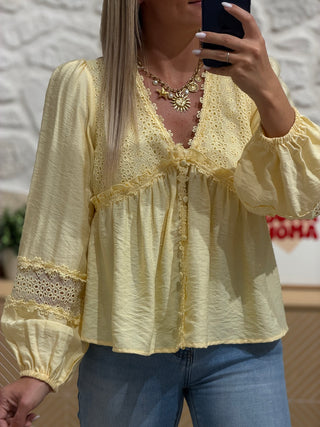 Blouse DALILA - Jaune pastel