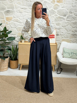 Pantalon POSEIDON - MARINE (Made in Italie)
