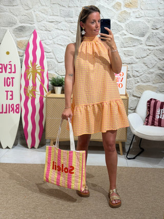 Robe GRALL - Rose & Jaune