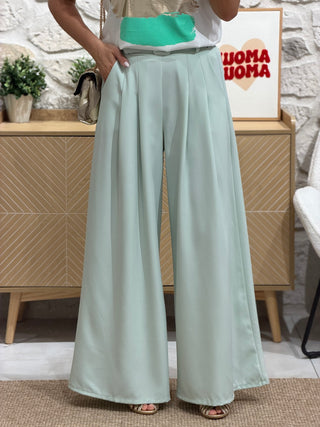 Pantalon POSEIDON - MENTHE (Made in Italie)