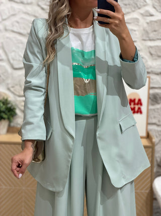 Pantalon POSEIDON - MENTHE (Made in Italie)