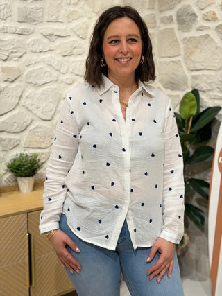 Chemise DIFFA - Bleue marine - CURVY