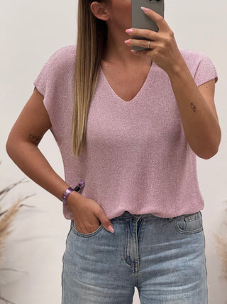 Top IVY - Rose bébé (Made in Italie)
