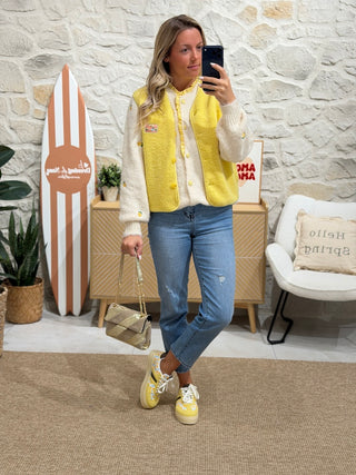Gilet sans manches - ÉLIE - Jaune