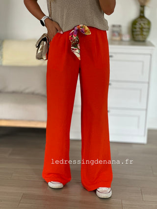 Pantalon JULIE ORANGÉ (Made in France)