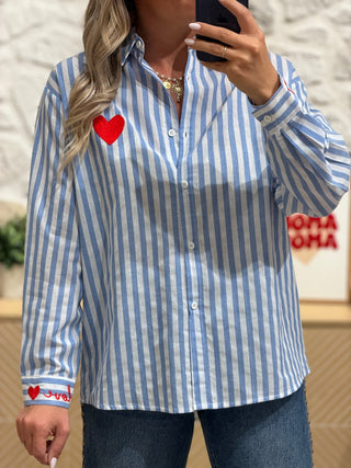 Chemise rayée SUN - BLEUE
