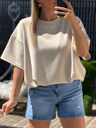 T-shirt POPAYE - Beige (Made in Italie)
