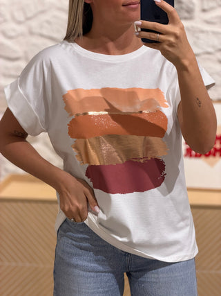 T-shirt PEINTURE - PÊCHE (Made in Italie)