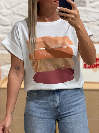 T-shirt PEINTURE - PÊCHE (Made in Italie)