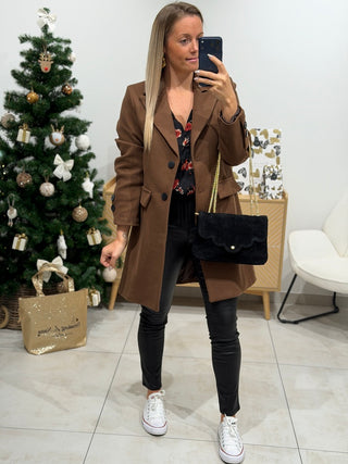 Manteau CLÉO Marron (Made in Italy)