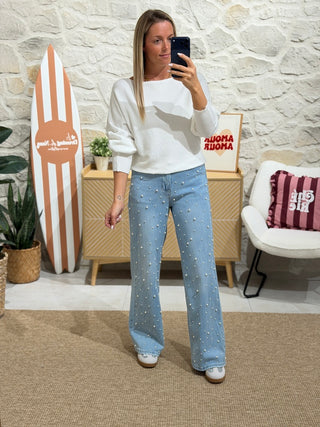 Pull ROXANNA - Blanc
