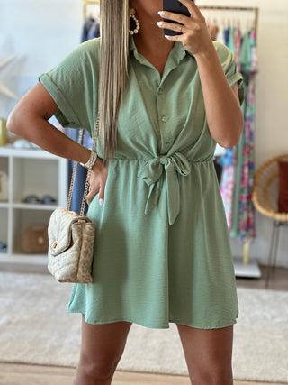 Robe LIONEL - Vert d'eau (Made in Italie)