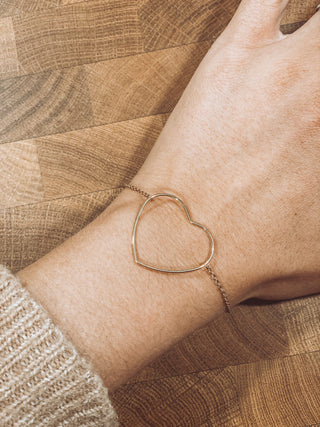 Bracelet COEUR Ajouré acier inoxydable