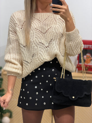 Jupe-short LÉONIE - NOIRE