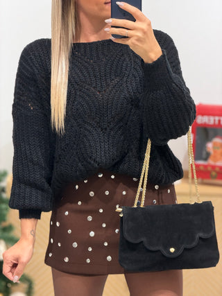 Jupe-short LÉONIE - MARRON
